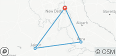  Goldenes Dreieck mit Taj Mahal, Agra mit Naturwanderwegen (alles inklusive) - 6 Tage - 4 Destinationen 