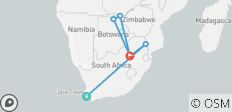  Unabhängiges Südafrika, Simbabwe &amp; Botswana - 6 Destinationen 