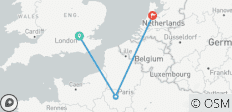  Estancia independiente en Londres, París y Ámsterdam - 3 destinos 