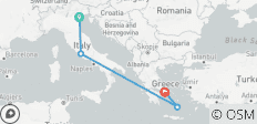  Italy and Greece 4 Star w/Catamaran in Santorini - 4 destinations 