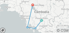  Adventure in Cambodia. Angkor Wat, Cooking Class, Floating villages - 6 destinations 