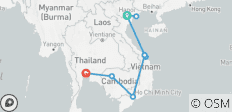  Onafhankelijke schatten van Vietnam &amp; Cambodja met Bangkok - 9 bestemmingen 