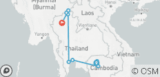  Onafhankelijke hoogtepunten van Cambodja &amp; Thailand - 10 bestemmingen 