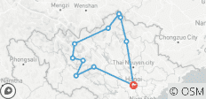  Circuit en moto tout- terrain dans le nord du Vietnam pour les pilotes expérimentés à Ba Be, Dong Van, Ha Giang, Sapa, Mu Cang Chai - 11 destinations 