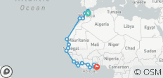  Transafrika: Fes nach Accra - 75 Tage - 19 Destinationen 