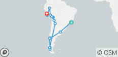  33 Tage in Südamerika: Brasilien, Argentinien, Chile, Bolivien &amp; Perú oder umgekehrt - 17 Destinationen 