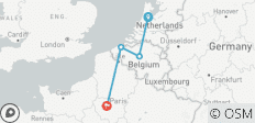  Prime Amsterdam nach Paris 6 Tage - 4 Destinationen 
