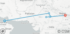  Indiens Goldenes Dreieck mit Dubai &amp; Kathmandu 13 Tage - 6 Destinationen 