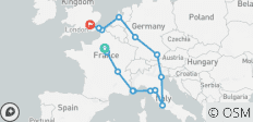  Höhepunkte Europas ab Paris - 14 Tage - 16 Destinationen 