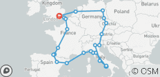  European Quest (Summer, Start London, 25 Days) - 25 destinations 