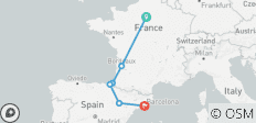  London to Barcelona Quest (Standard, Summer ( From Apr \'27), Start Paris, Classic) - 6 destinations 