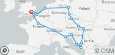  European Dream (Start London, 20 Days) (including Mostar) - 18 destinations 