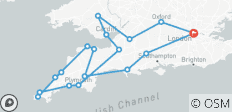  Landstraßen von Wales, Devon &amp; Cornwall - Rundreise (13 Tage) - 18 Destinationen 