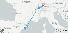  Spanien, Frankreich &amp; Schweiz Rundreise ab Barcelona mit Ende in Zürich - 6 Tage - 8 Destinationen 