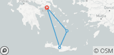  Athen, Santorin und Kreta Deluxe - 4 Destinationen 