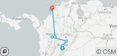 Circuit guidé sur mesure de 10 jours en Colombie, avec départ quotidien et guide et voiture exclusifs - 8 destinations 