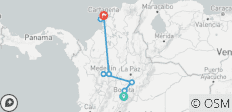  Circuit guidé \&quot;Best Colombia\&quot; sur mesure, départ quotidien et transfert exclusif en voiture - 8 destinations 