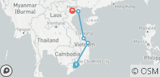 Vietnam Entdeckungsreise von Ho Chi Minh bis zur antiken Stadt Hoi An - Hanoi Stadt - Halong Bucht Kreuzfahrt - 8 Tage - 7 Destinationen 