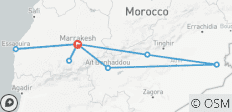  Marrakesch, Große Wüstentour, Wandern und die Küste - 10 Tage - 9 Destinationen 