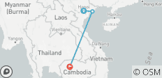  Les incontournables du Vietnam et du Cambodge - 7 Jours - Hanoi / Baie d\'Halong / Siem Reap / Angkor Wat / Ho Chi Minh / Delta du Mékong - 4 destinations 