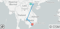  Kambodscha - Vietnam 10 Tage 9 Nächte - Hanoi / Halong-Bucht / Siem Reap /Angkor Wat/ Ho Chi Minh/ Mekong-Delta - 10 Destinationen 