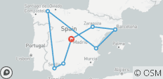  Circuit de 7 jours en Andalousie et sur la côte méditerranéenne avec Barcelone - 8 destinations 