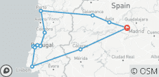  Rondreis van Madrid naar Porto, Lissabon &amp; Fatima – 9 dagen - 12 bestemmingen 