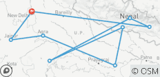  Essence de luxe de l\'Inde et du Népal, vols inclus - 9 destinations 