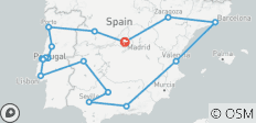  Circuit de 13 jours au Portugal, en Andalousie et dans les capitales méditerranéennes au départ de Madrid - 17 destinations 
