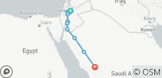  Träume von Jordanien und Magie von Arabien mit Ende in Medina - 11 Destinationen 