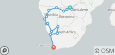  Southern Africa Falls to Cape - 20 days - 14 destinations 