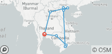  Círculo Indochino en 16 días - Tailandia /Vietnam/Camboya y Laos - 9 destinos 