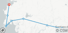  Jakobsweg nach Fisterra (Erweiterung nach Muxía) (8 Tage) - 7 Destinationen 