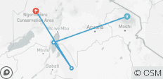  10 DAGEN RONDREIS KILIMANJARO BEKLIMMING EN SAFARI - 4 bestemmingen 