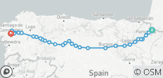  St. Jacobsweg – de Franse route – van Roncesvalles naar Santiago – 40 dagen - 39 bestemmingen 