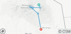  Mount kilimanjaro climbing through rongai route 8 days (all accommodation and transport are included) - 6 destinations 