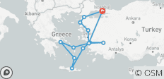  10 jours - Exploration de la Turquie occidentale et 3 nuits dans les îles égéennes emblématiques - 15 destinations 