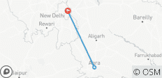  Alles Inklusive - Taj Mahal und Agra Fort mit dem Superschnellzug: Privat geführte Rundreise ab Delhi - 1 Tag - 3 Destinationen 