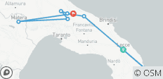  Selbstgeführte Wanderung in Apulien: Von Lecce nach Matera - 8 Destinationen 