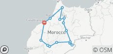  Marokko Rundreisen (ab Casablanca) - 7 Tage - 15 Destinationen 