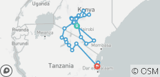  Kennismaking met Kenia, Tanzania en Zanzibar - 30 dagen - 26 bestemmingen 