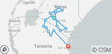  30 jours de vacances au Kenya, en Tanzanie et à Zanzibar - 17 destinations 