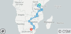  Masai Mara to Kruger (Accommodated) - 31 days - 26 destinations 