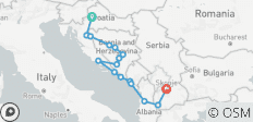  10 Days Western Balkans Discovery - Croatia - Bosnia and Herzegovina - Montenegro - Albania - N. Macedonia - 16 destinations 