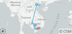  Faszinierendes Vietnam, Kambodscha und der Mekong mit Hanoi &amp; Ha Long Bay (Südkurs) 2023 - 14 Destinationen 