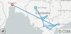  Fascinerend Vietnam, Cambodja &amp; de Mekong Rivier met Bangkok (zuidwaarts) 2023 - 12 bestemmingen 
