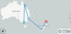  Australia and New Zealand Panorama (Base, 2023/24, 15 Days) - 9 destinations 