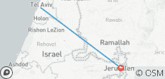  Tel Aviv nach Jerusalem Radfahrreise mit dem Mountainbike - 2 Destinationen 