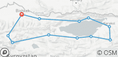  Viaje en coche por Asia Central: Explorando desde Bishkek, Kirguistán - 12 destinos 