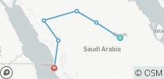  Overlandreis van Riyad naar Jeddah - 6 bestemmingen 